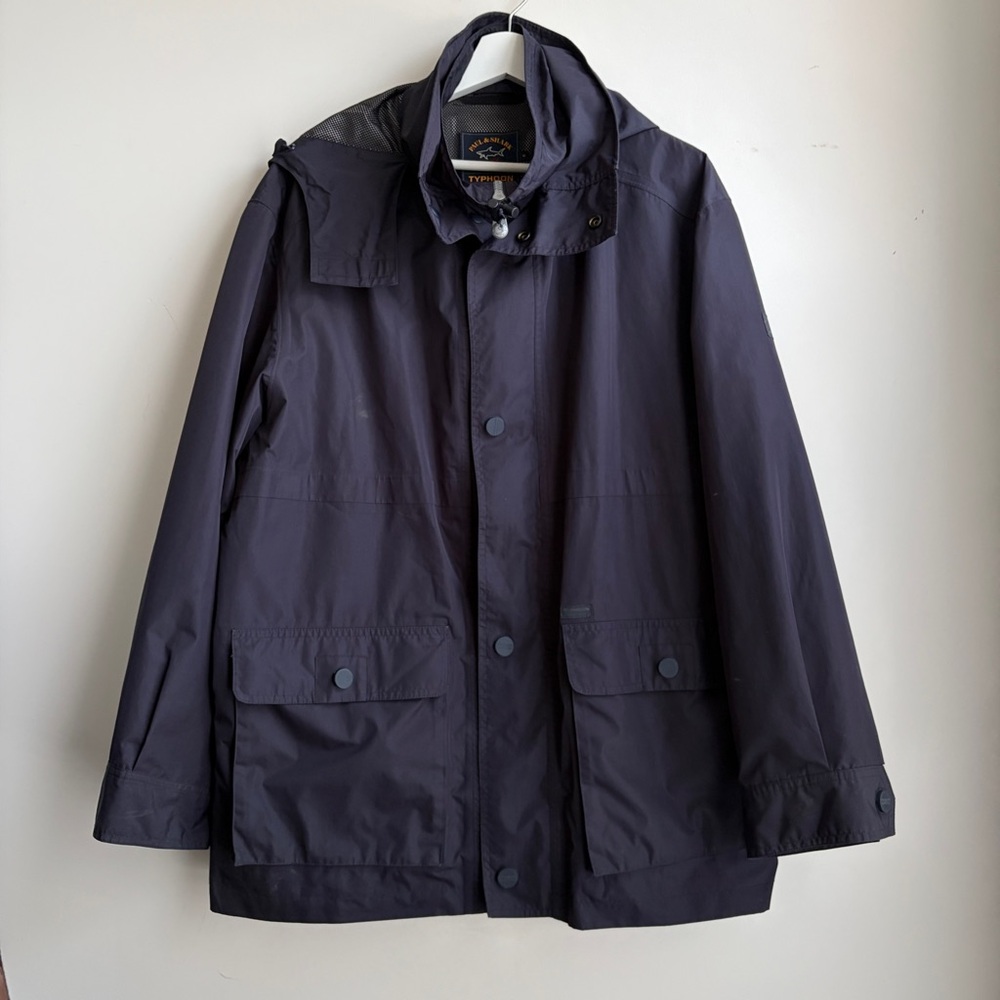 Paul & Shark Typhoon 2000 Navy Men's Windbreaker Jacket with Hood
